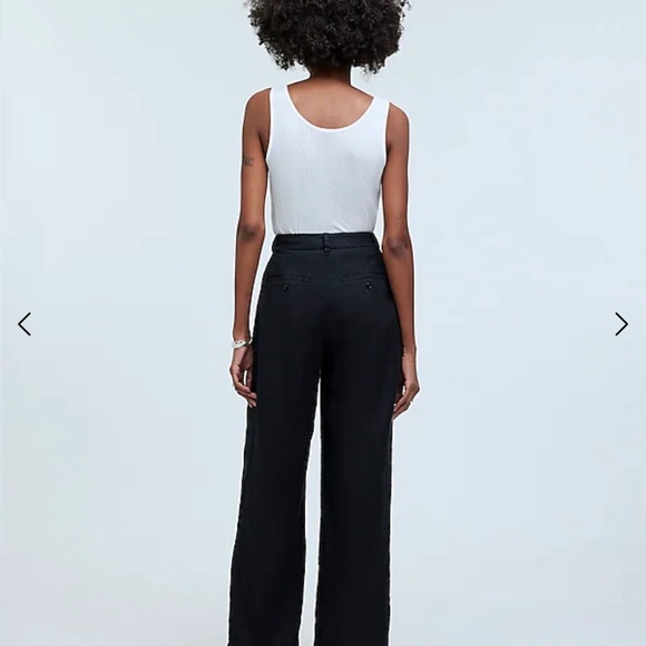 Madewell Petite Harlow Wide-Leg Pant in 100% Linen size p0 - Picture 4 of 7